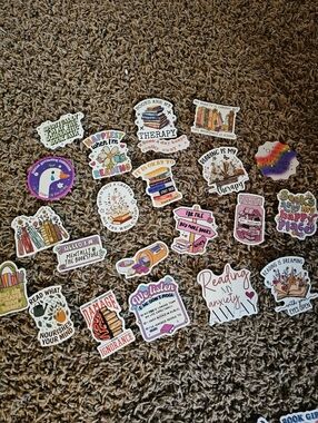 Mental Health Awareness Book Lover Vinyl Sticker Set - Colorful Reading Designs